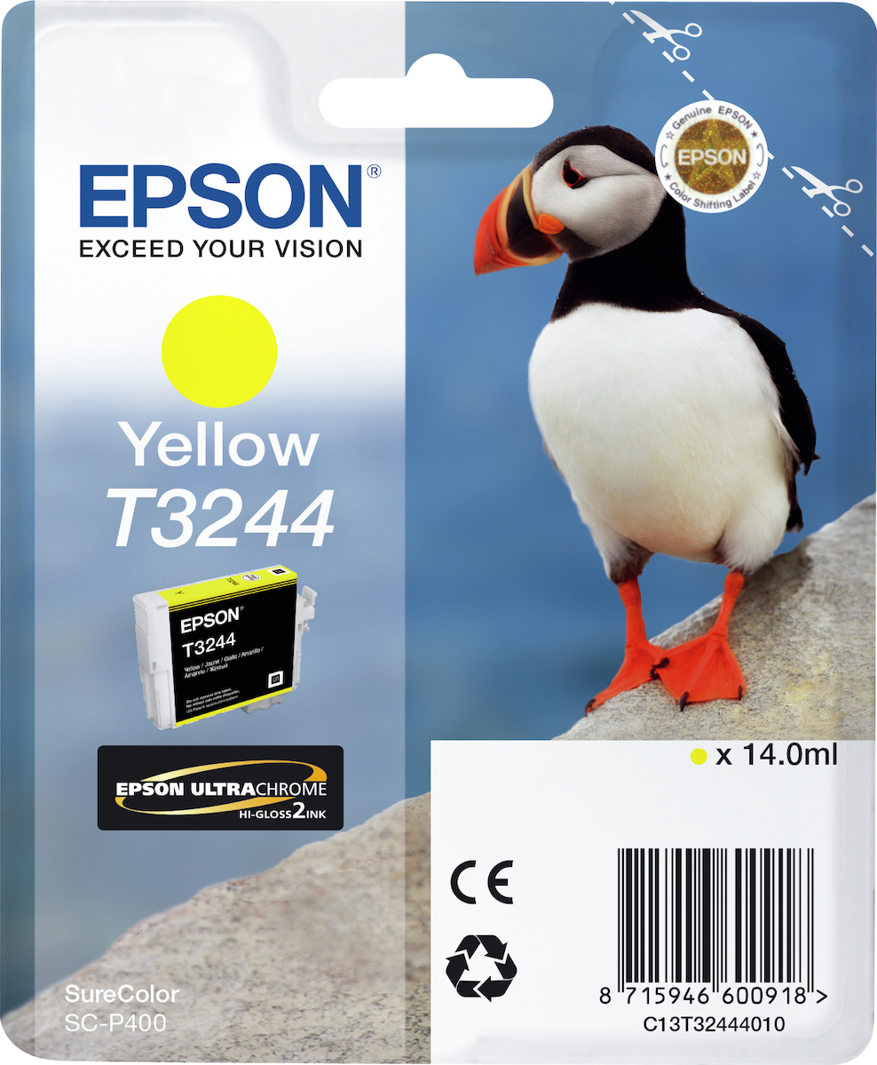 Epson T3244 Γνήσιο Μελάνι Εκτυπωτή InkJet Κίτρινο (C13T32444010)