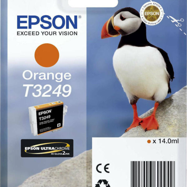 Epson T3249 Γνήσιο Μελάνι Εκτυπωτή InkJet Πορτοκαλί (C13T32494010)