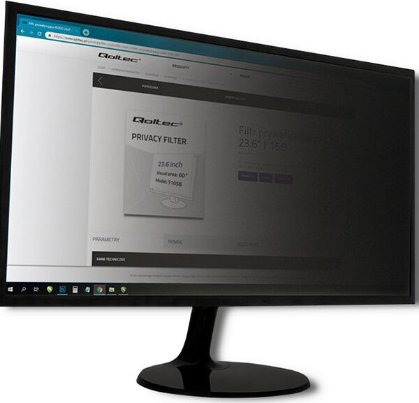 Qoltec 51055 Φίλτρο Προστασίας Απορρήτου για Οθόνες 21.5" (16:9)