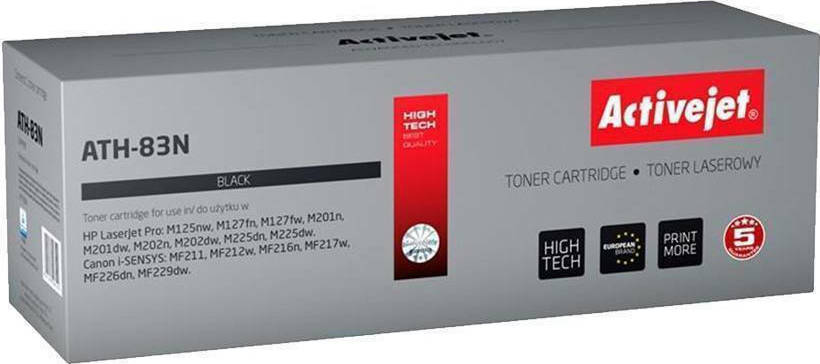 Active Jet Συμβατό Toner για Laser Εκτυπωτή HP 83A CF283A 1500 Σελίδων Μαύρο