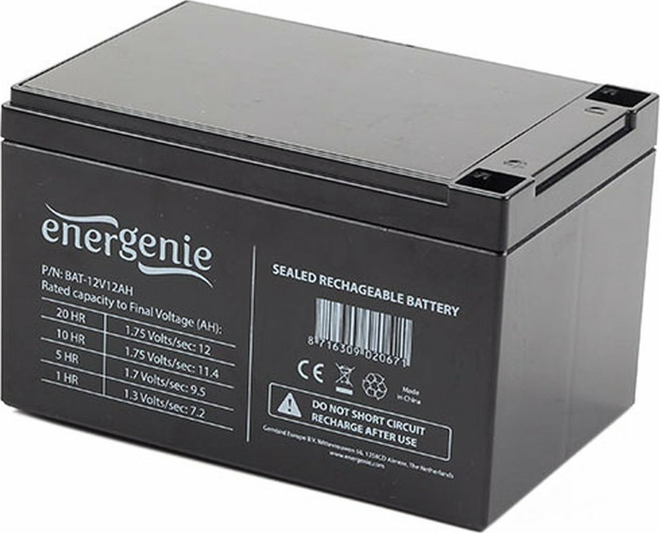 20210226135923_energenie_bat_12v12ah Energenie με Χωρητικότητα 12Ah και Τάση 12V BAT-12V12AH 1τμχ - Image 1