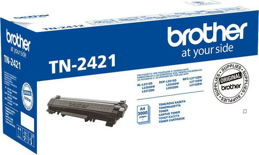 20210302121132_brother_tn_2421_black_toner_tn2421 Brother TN-2421 Γνήσιο Toner Laser Εκτυπωτή Μαύρο High Yield 3000 Σελίδων (TN-2421) - Image 1