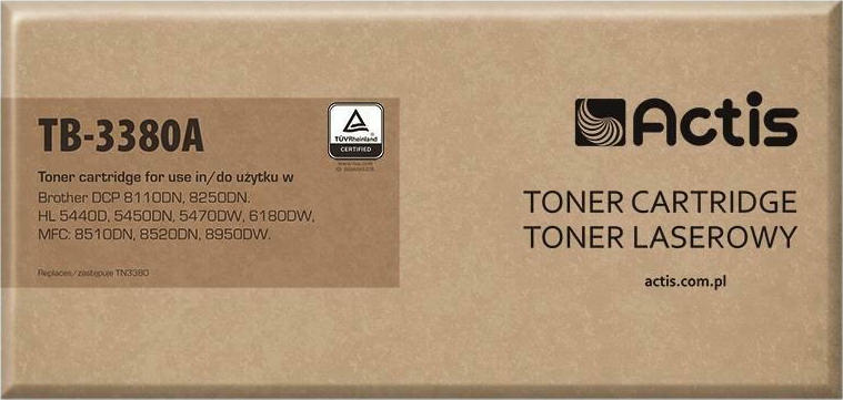Actis Συμβατό Toner για Laser Εκτυπωτή Brother TN-3380 8000 Σελίδων Μαύρο