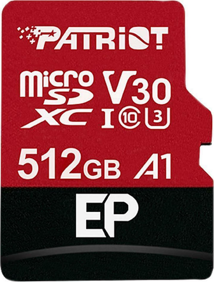 Patriot EP microSDXC 512GB Class 10 U3 V30 A1 UHS-I