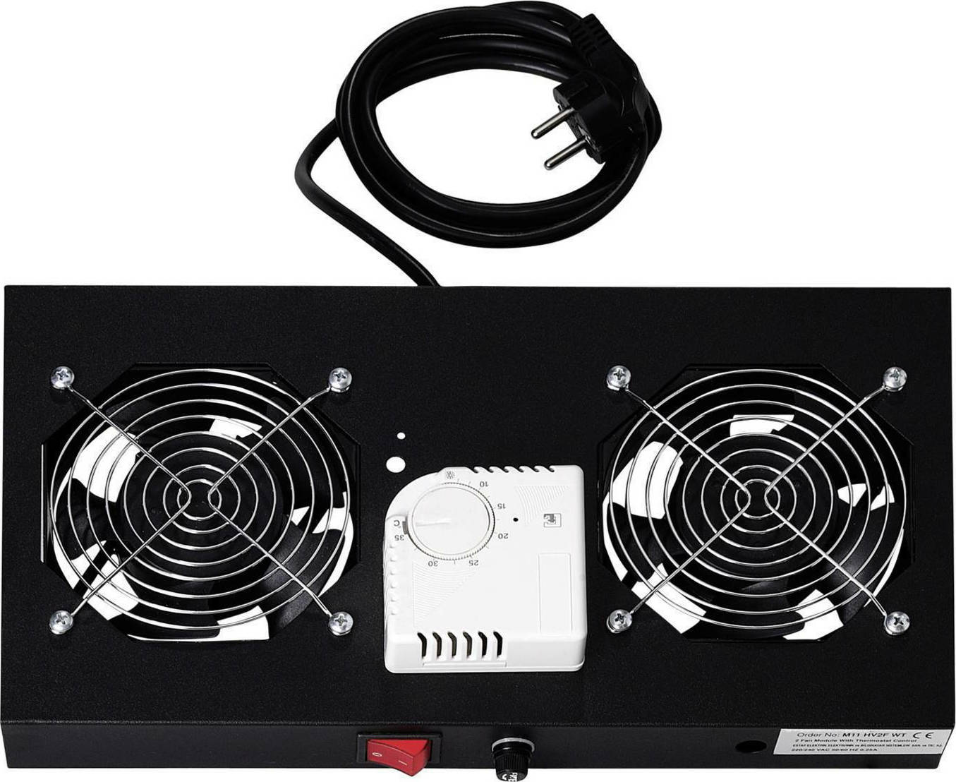 20210309093546_7fb56937 Digitus Ράφι με 2 Ανεμιστήρες για Rack 19" (51x5x28cm) Μαύρο - Image 2