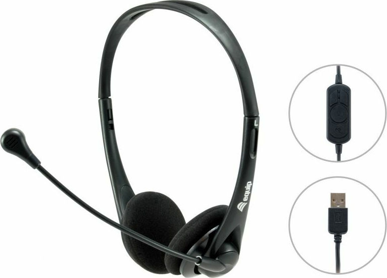 20210309134137_bae9f625 Equip On Ear Multimedia Ακουστικά με μικροφωνο και σύνδεση USB-A - Image 2