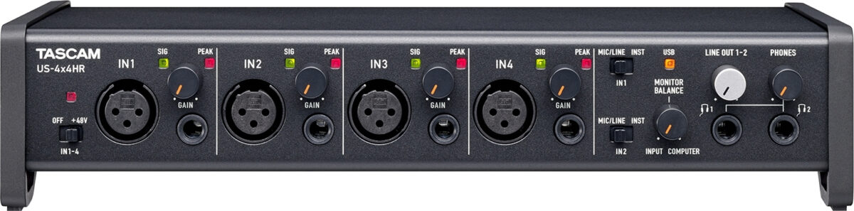 Tascam Εξωτερική Επαγγελματική Κάρτα Ήχου US-4X4HR Συνδεσιμότητα USB - Image 1