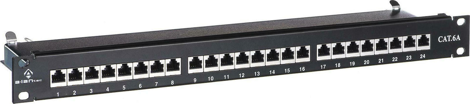 20210319130851_a_lan_patch_panel_1u_pk040_mayro A-LAN Patch Panel 1U Μαύρο - Image 1