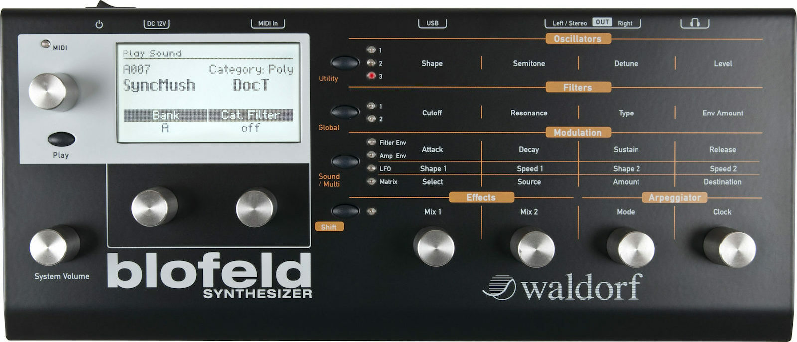 20210322162119_waldorf_blofeld_virtual_analog_synthesizer_black Waldorf Blofeld Virtual Analog Synthesizer Black Αναλογικό Synthesizer - Image 1