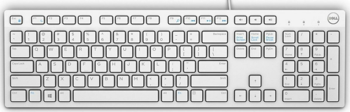 Dell KB216 Πληκτρολόγιο Αγγλικό US Λευκό