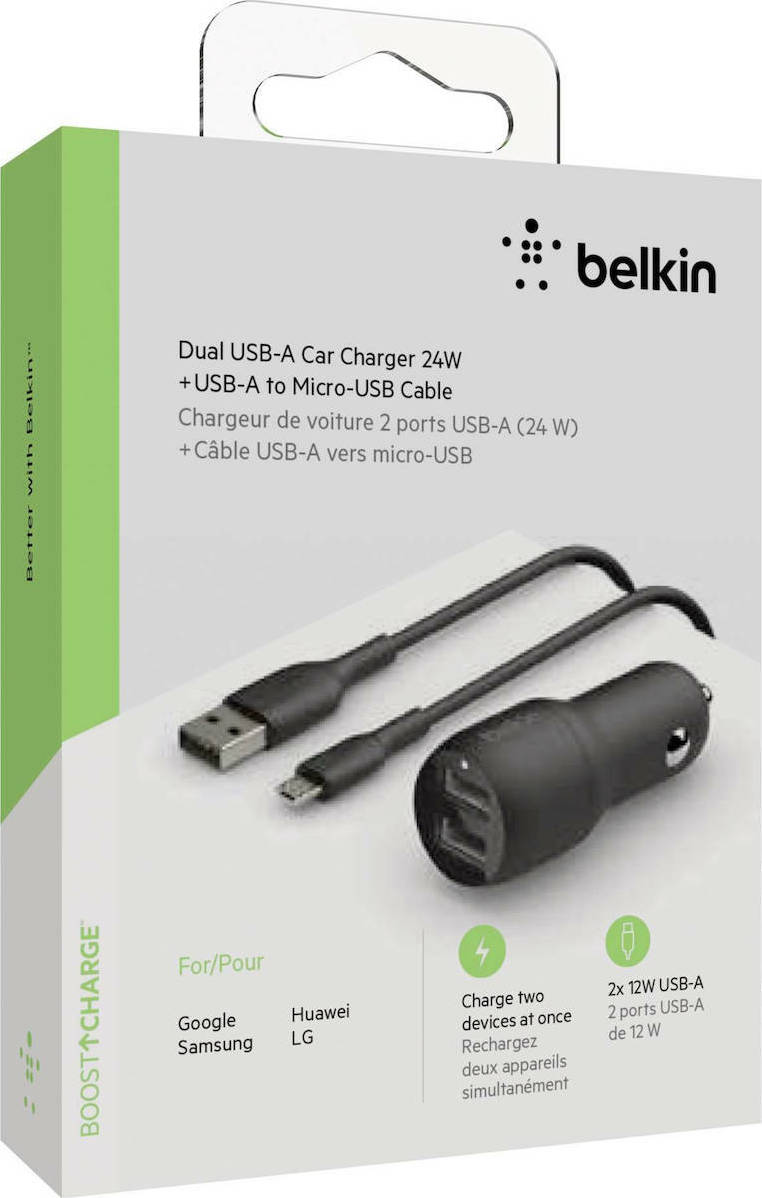 20210406171755_f3e11735 Belkin Φορτιστής Αυτοκινήτου με Θύρες 2xUSB-A και Καλώδιο Micro-USB - Image 3