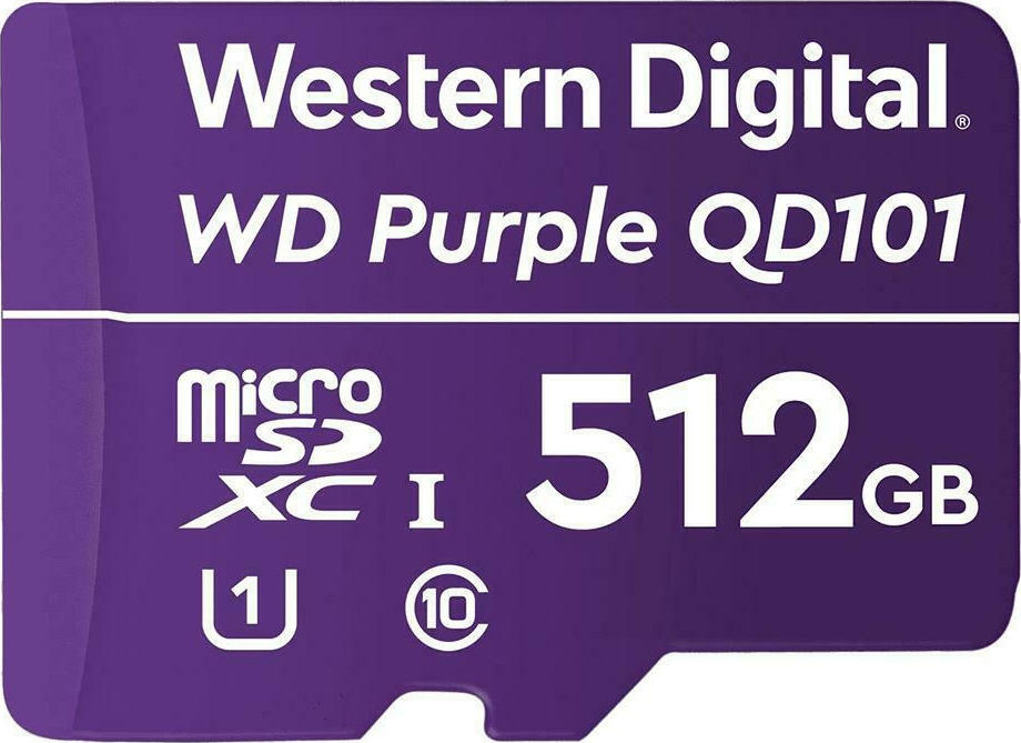 Western Digital Purple SC QD101 microSDXC 512GB Class 10 U1 UHS-I