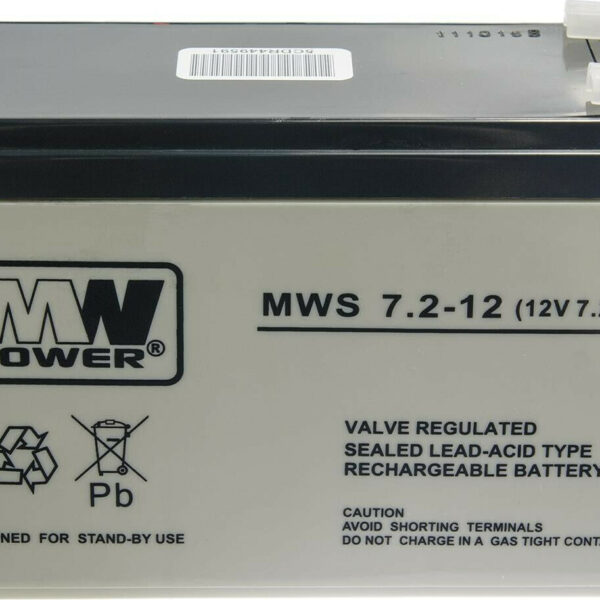 MPL MWS 7.2-12 με Χωρητικότητα 7.2Ah και Τάση 12V 1τμχ