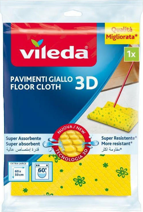 20210427123824_vileda_pani_katharismou_me_mikroines_odor_stop_to_the_floor_141321 Vileda Odor Stop To The Floor Πανάκι Καθαρισμού με Μικροΐνες Γενικής Χρήσης Κίτρινο 60x59εκ. - Image 1