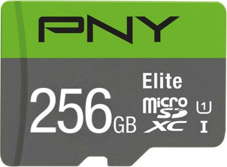 PNY Elite microSDXC 256GB Class 10 U1 UHS-I με αντάπτορα