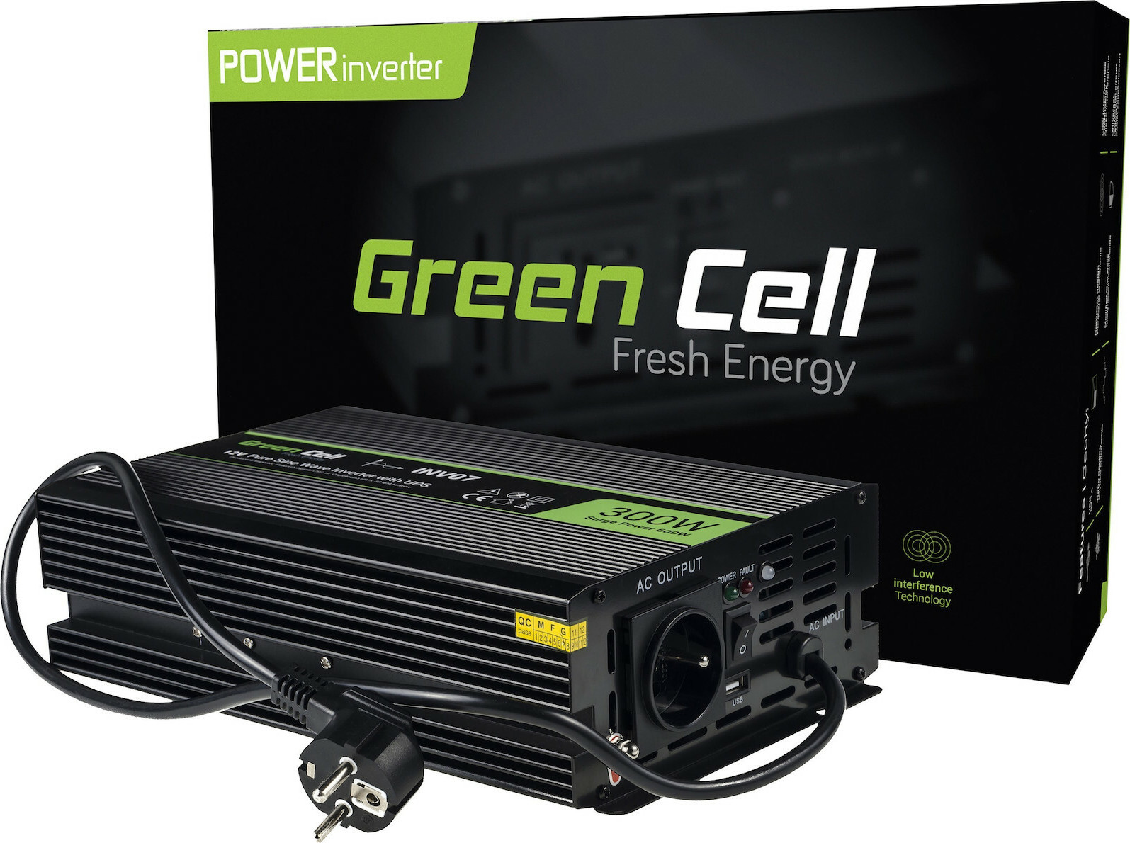 20210510174547_268f5e2f Green Cell Inverter Αυτοκινήτου Καθαρού Ημιτόνου 600W για Μετατροπή 12V DC σε 220V AC - Image 2