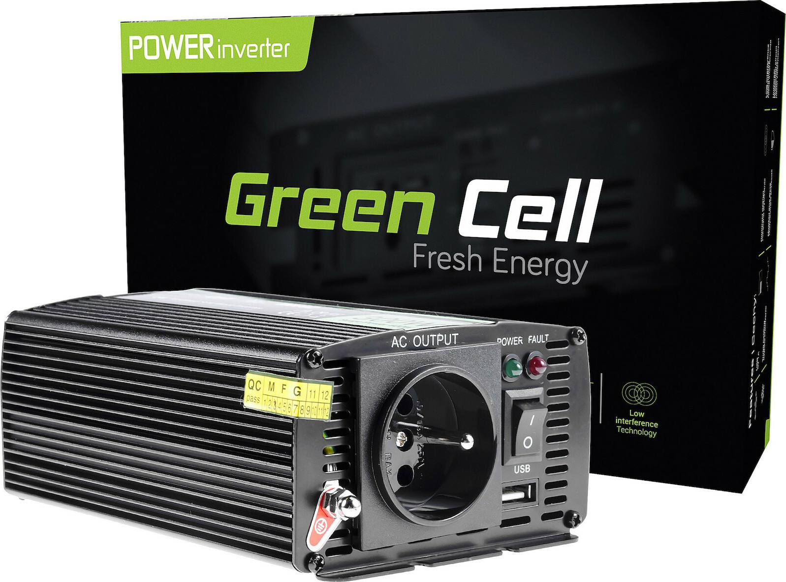 20210510174626_6983ea2a Green Cell Car Power Inverter Αυτοκινήτου Τροποποιημένου Ημιτόνου 600W για Μετατροπή 24V DC σε 230V AC με 1xUSB - Image 2