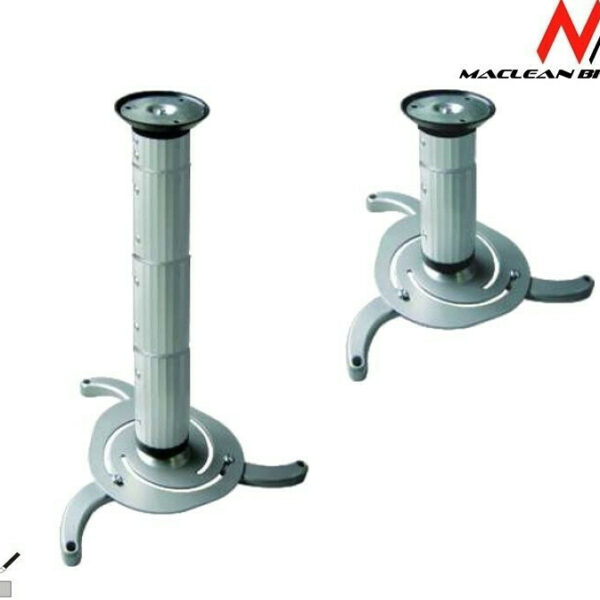 Maclean Energy Βάση Projector Οροφής MC-517 S με Μέγιστο Φορτίο 10kg Ασημί