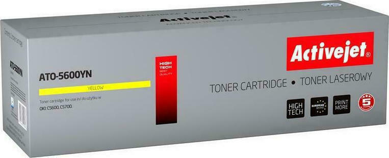 Active Jet Συμβατό Toner για Laser Εκτυπωτή OKI 43381905 2000 Σελίδων Κίτρινο