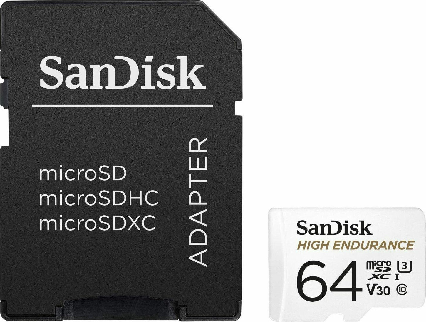 Sandisk High Endurance microSDXC 64GB Class 10 U3 V30 UHS-I με αντάπτορα