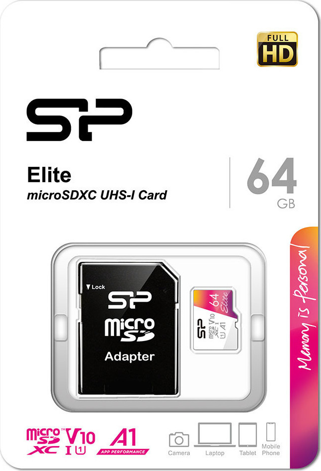 Silicon Power Elite microSDXC 64GB Class 10 U1 A1 UHS-I