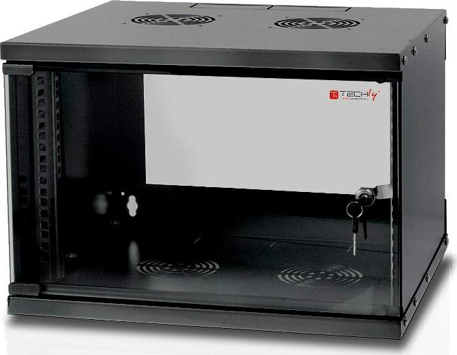 Techly 19" 6U D320 Επιτοίχια Καμπίνα Rack 6U 50x32x35cm Μαύρο I-CASE EL-1006B32