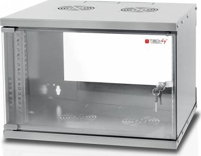 Techly 19" 6U prof. 320 Επιτοίχια Καμπίνα Rack 6U 50x32x35cm Γκρι I-CASE EL-1006G32