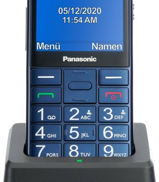 Panasonic KX-TU155 Dual SIM Κινητό με Μεγάλα Κουμπιά Μπλε