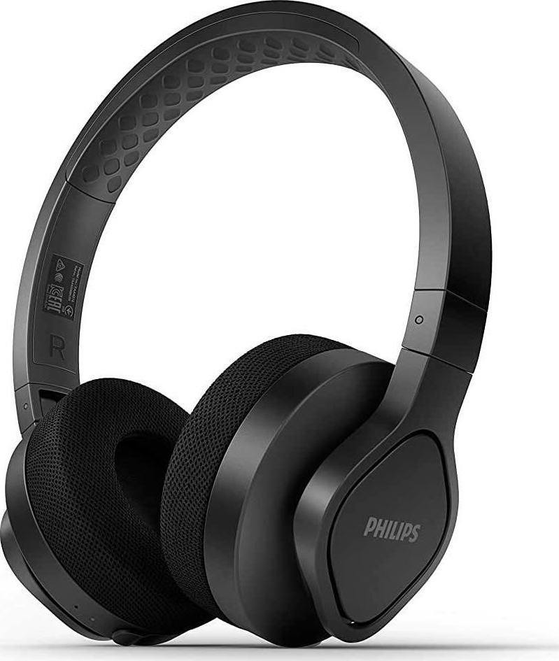20210927120528_philips_a4216_asyrmata_on_ear_sports_akoustika_mayra Philips A4216 Bluetooth / 3.5mm με 35 ώρες Λειτουργίας Μαύρα - Image 1