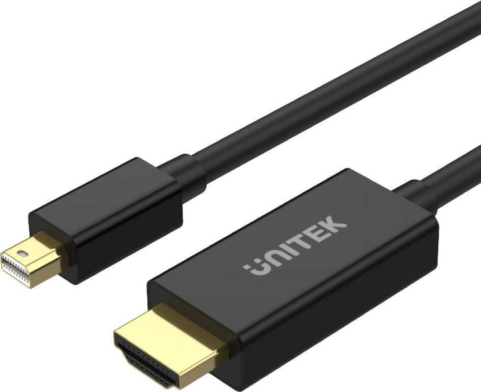 Unitek Cable mini DisplayPort male - HDMI male 2m Μαύρο (V1152A) - Image 1