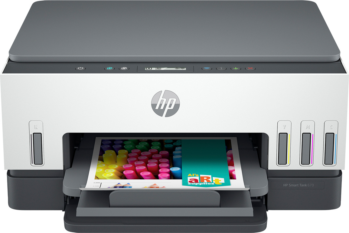 HP Smart Tank 670 All-in-One Έγχρωμο Πολυμηχάνημα Inkjet White