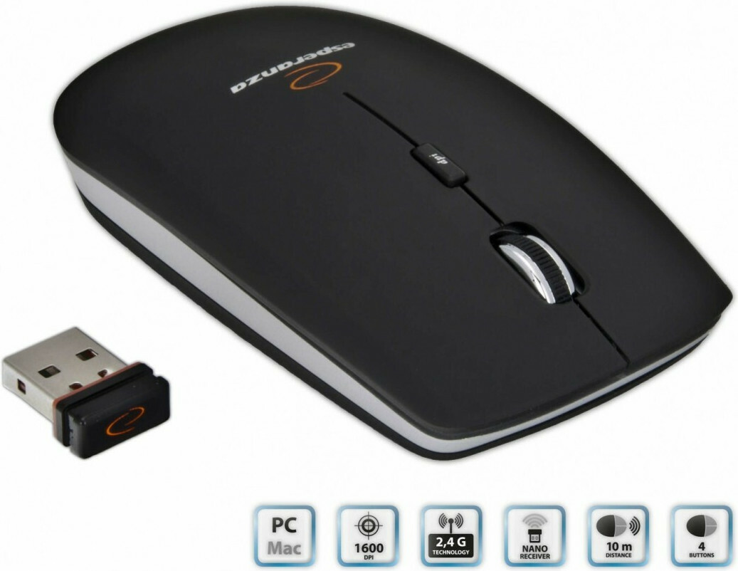 20211026160924_esperanza_wireless_4d_optical_mouse_suturn_mini_pontiki_black Esperanza Ασύρματο Mini - Image 1