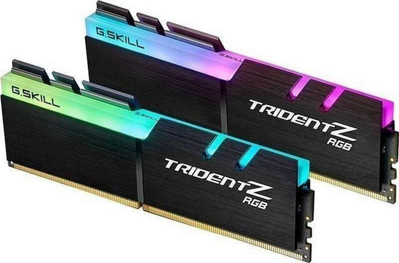 G.Skill Trident Z RGB DDR4 32GB RAM με 2x16GB Modules και Ταχύτητα 3600 για Desktop F4-3600C18D-32GTZR - Image 1