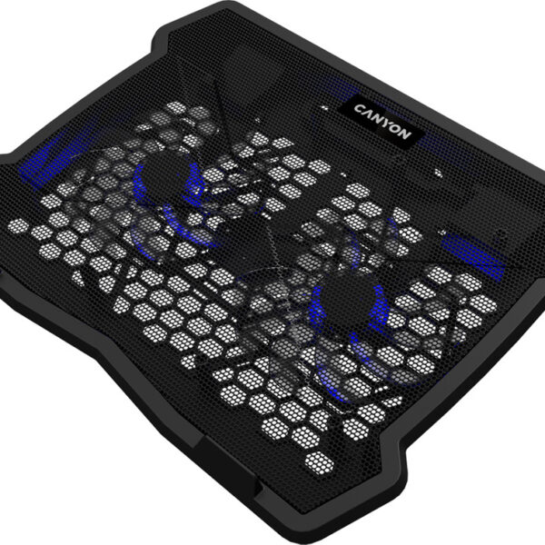 Canyon HubLED Cooling Pad με 2 Ανεμιστήρες και Φωτισμό