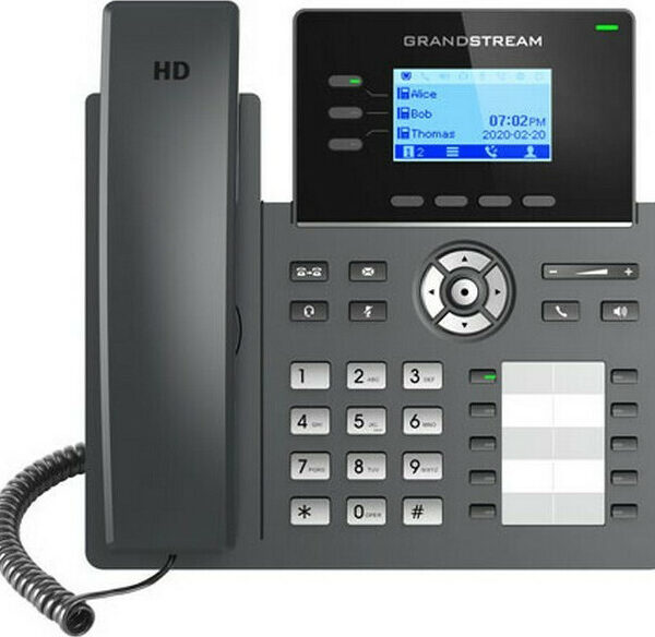 Grandstream GRP2604P Ενσύρματο Τηλέφωνο IP 6 γραμμών Μαύρο