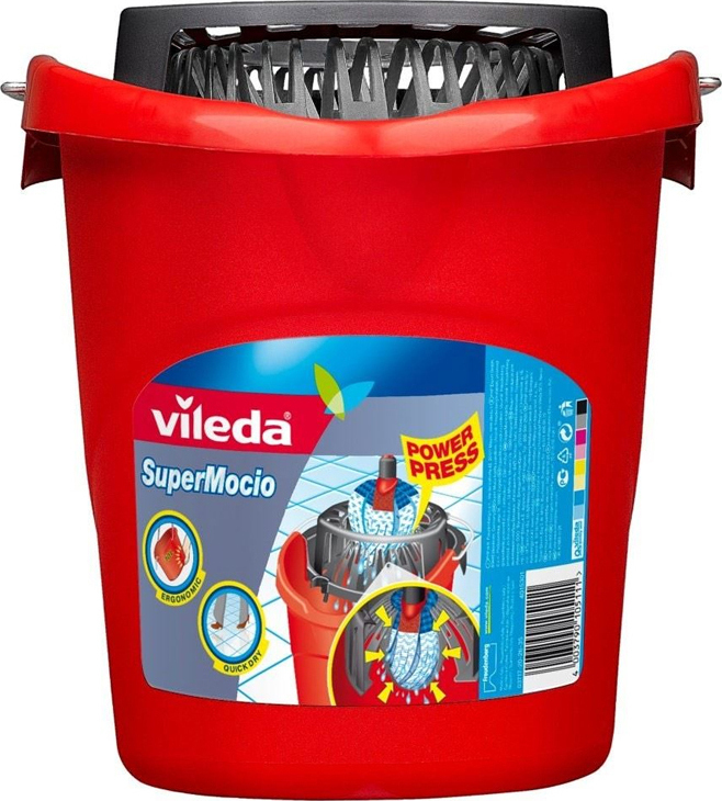 20211114183041_2ac4bce7 Vileda Κουβάς με Στίφτη Πλαστικός SuperMocio Χωρητικότητας 10lt Κόκκινος - Image 2