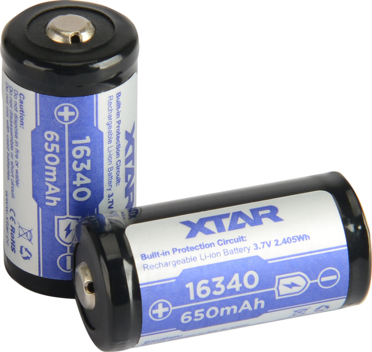 XTAR 16340 650mAh 3.7V 1τμχ - Image 5