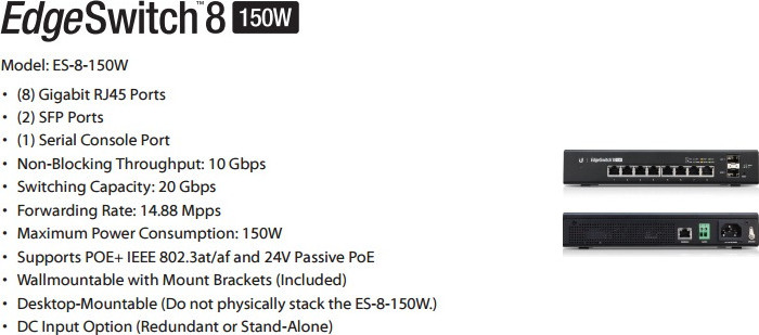 20211124123715_88e85cfc Ubiquiti EdgeSwitch 8-150W v1 Managed L2 PoE+ - Image 5