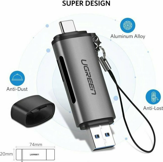 20211126164038_b694063e Ugreen Card Reader Type-C για SD/microSD Γκρι - Image 8