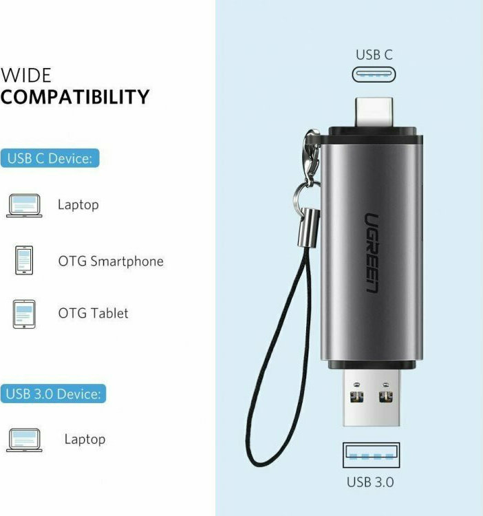 20211126164038_cdab7dc4 Ugreen Card Reader Type-C για SD/microSD Γκρι - Image 4