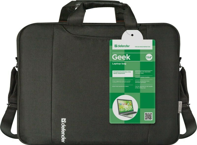 20211129144758_76559525 Defender Geek Τσάντα Ώμου / Χειρός 15.6" Μαύρη - Image 2