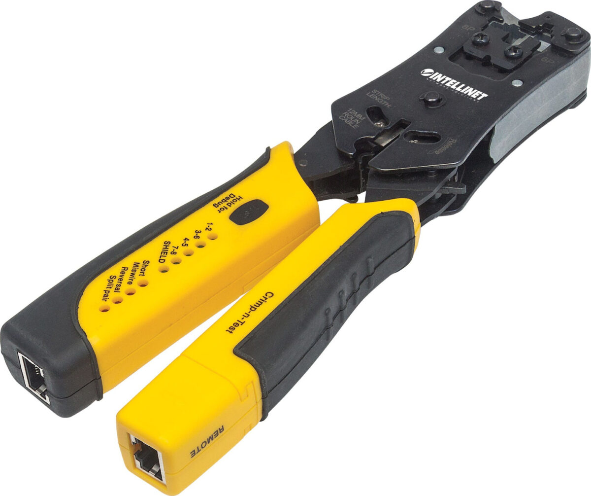 Intellinet Πρέσα Ακροδεκτών Δικτύου RJ12, RJ11, RJ45, RJ22 με Απογυμνωτή (Μήκος 180mm) - Image 1