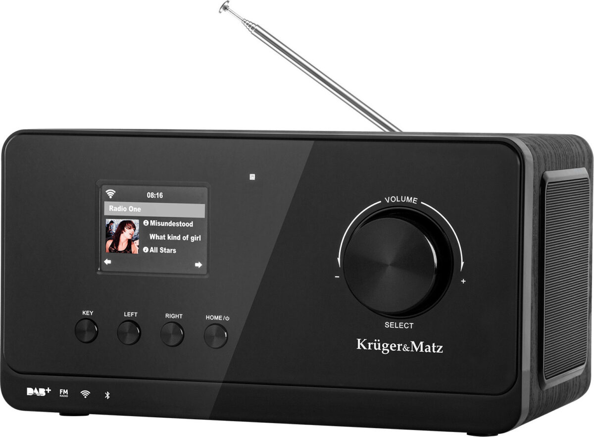 Kruger & Matz KM0816 Επιτραπέζιο Ραδιόφωνο Ρεύματος DAB+ με Bluetooth Μαύρο - Image 1