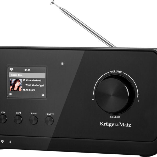 Kruger & Matz KM0816 Επιτραπέζιο Ραδιόφωνο Ρεύματος DAB+ με Bluetooth Μαύρο