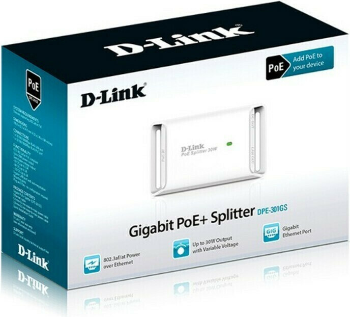 20211209132012_d_link_dpe_301gs_poe_injector D-Link DPE-301GS PoE+ Injector - Image 1