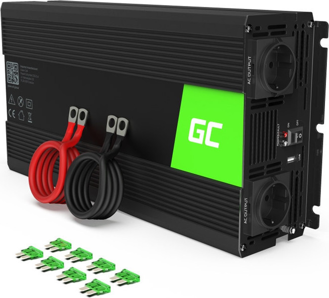 20211213165324_0120c240 Green Cell Modified Sine Inverter Αυτοκινήτου Τροποποιημένου Ημιτόνου 1500W για Μετατροπή 24V DC σε 230V AC με 1xUSB - Image 2