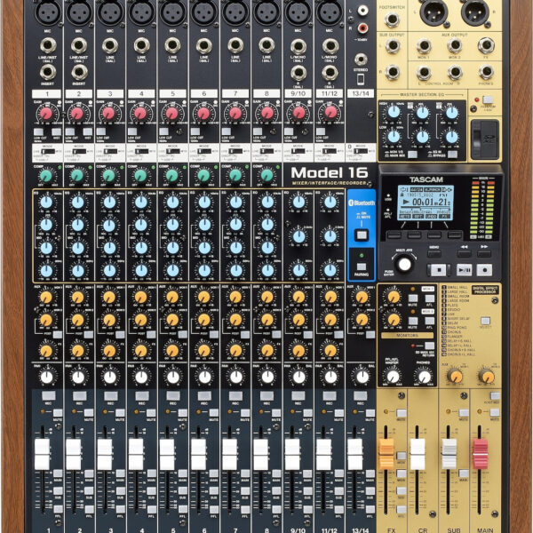 Tascam Model 16 Αναλογική Κονσόλα 16 Καναλιών με Phantom Power & 10 Εισόδους XLR & Bluetooth