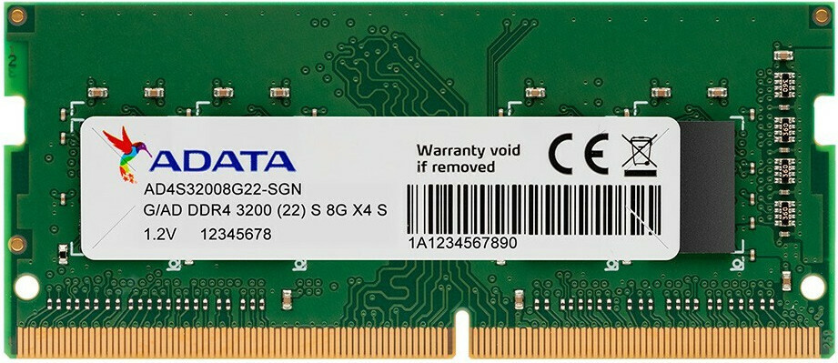 Adata Premier DDR4 με Module 1x8GB και Ταχύτητα 3200 για Laptop AD4S32008G22-SGN - Image 1