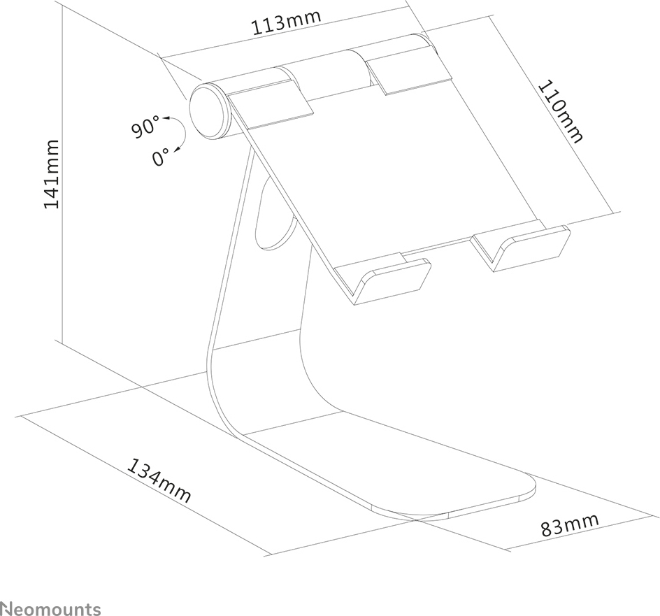 20220111155341_123aefe6 Newstar Neomounts Βάση Tablet Γραφείου έως 11" σε Λευκό χρώμα - Image 4