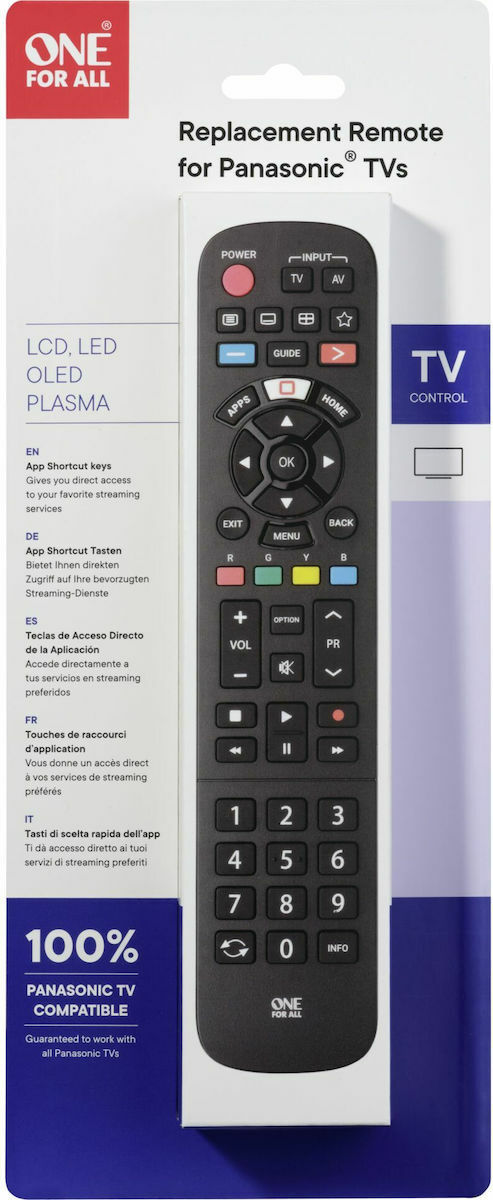 20220111160830_31265fa3 One For All Συμβατό Τηλεχειριστήριο URC4914 για Τηλεοράσεις Panasonic - Image 6